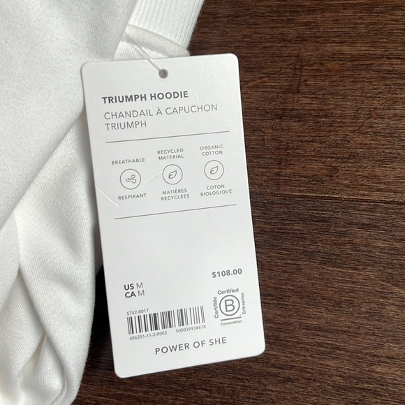 Athleta Triumph Hoodie Size medium NWT - Picture 5 of 5